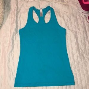 blue ivivva workout razorback tank